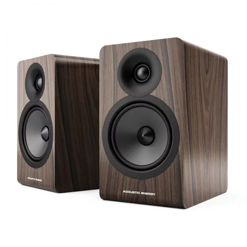 Acoustic Energy AE100 mkII - állványos hangfal pár  dió színben 