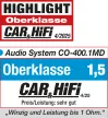 AUDIO SYSTEM CO-400.1MD 1 CSATORNÁS CO SZÉRIÁS D OSZTÁLYÚ AUTÓHIFI ERŐSÍTŐ