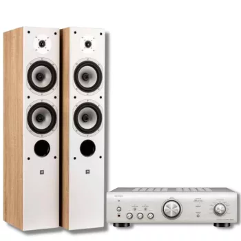  DENON PMA-600NE SZTEREÓ ERŐSÍTŐ + WILSON SIX HANGFAL SZETT - EZÜST-LIGHT OAK