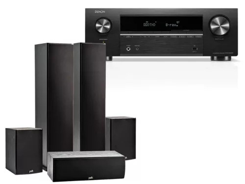 DENON AVR-X580BT + POLK AUDIO T50/T15/T30 5.0 HÁZIMOZI SZETT