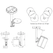 CAVUS CEILING MOUNT ERA 100 BLACK 
