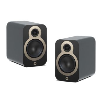   Q ACOUSTICS QA 3010c SATIN BLACK POLCSUGÁRZÓ HANGFAL (PÁR), FEKETE