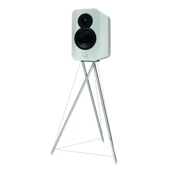  Q ACOUSTICS CONCEPT 300 + STAND POLCSUGÁRZÓ ÁLVÁNNYAL - FEHÉR/TÖLGY
