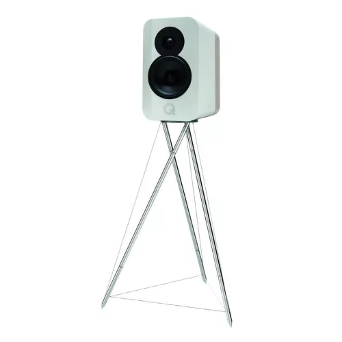 Q ACOUSTICS CONCEPT 300 + STAND POLCSUGÁRZÓ ÁLVÁNNYAL - FEHÉR/TÖLGY