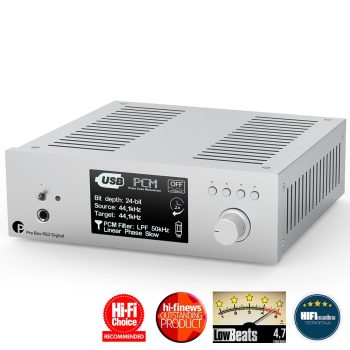  Pro-Ject Pre Box RS2 Digital - high end DAC, előerősítő és fejhallgató erősítő /ezüst/