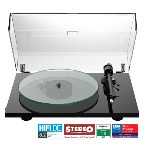 Pro-Ject T2 W - WiFi-s lemezjátszó Sumiko Rainier hangszedővel /Lakk fekete/