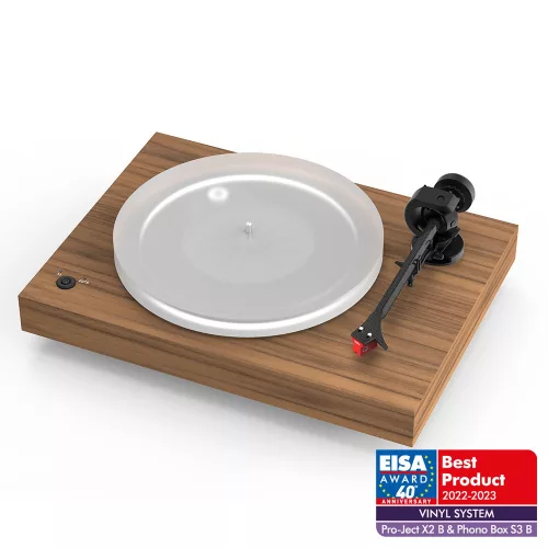 Pro-Ject X2 B - audiofil lemezjátszó szimmetrikus kimenettel - Ortofon Quintet Red hangszedővel /Dió/