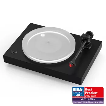   Pro-Ject X2 B - audiofil lemezjátszó szimmetrikus kimenettel - Ortofon Quintet Red hangszedővel /selyemfényű fekete/