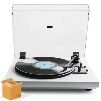   Pro-Ject Automat A1 - lemezjátszó Ortofon OM10 hangszedővel és az új A1.2 öntvény lemeztányérjával /fehér/- bontott csomagolású termék, karcmentes állapotú