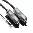 Pro-Ject Connect it Phono S RCA - összekötő kábel RCA - RCA csatlakozással és földelő sarukkal /1,23 méter/