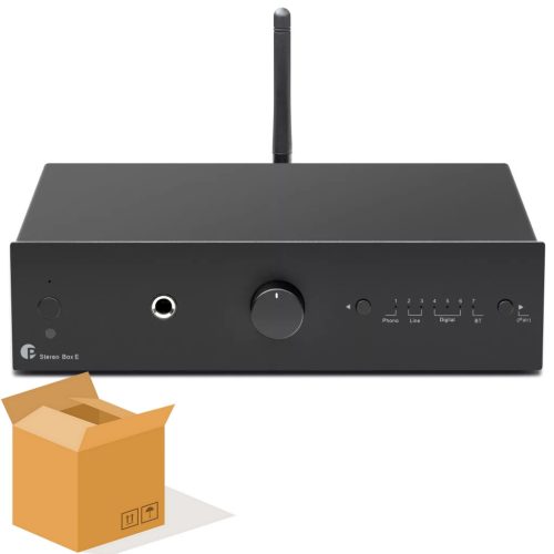 Pro-Ject Stereo Box E - Sztereó erősítő Bluetooth bemenettel /fekete/ - Bontott csomagolású termék