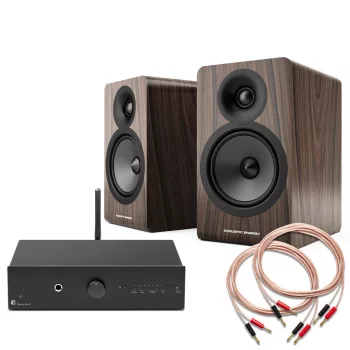   Pro-Ject Stereo Box E, Acoustic Energy AE100 mkII  - Komplett hifi összeállítás /fekete-dió/