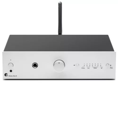 Pro-Ject Stereo Box E - Sztereó erősítő Bluetooth bemenettel /ezüst/