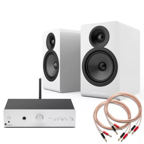 Pro-Ject Stereo Box E, Acoustic Energy AE100 mkII  - Komplett hifi összeállítás /ezüst-fehér/