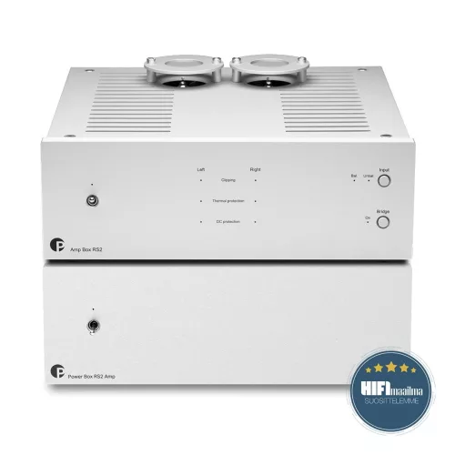 Pro-Ject Amp Box RS2 + Power Box RS2 Amp - sztereó végerősítő, upgrade táppal /ezüst/