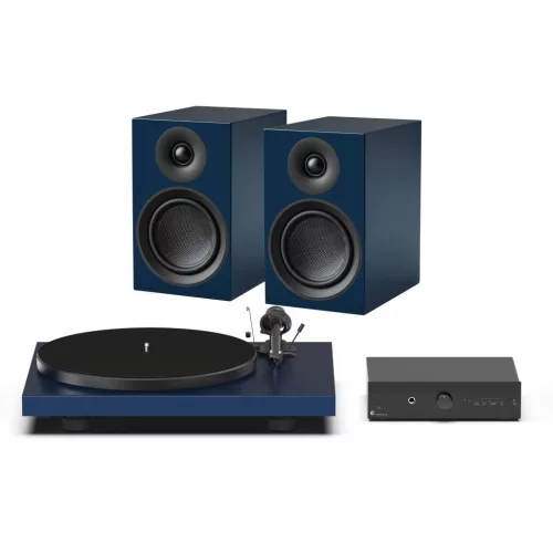 Pro-Ject Színes Hangrendszer E - komplett hifi szett /acélkék/