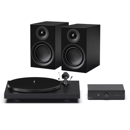 Pro-Ject Színes Hangrendszer E - komplett hifi szett /selyemfényű fekete/