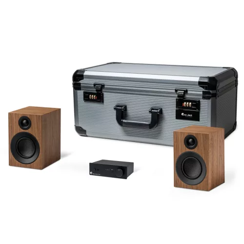 Pro-Ject Travel Set - Utazó HiFi /fekete-dió/