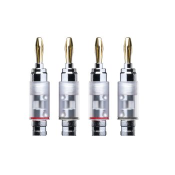   Pro-Ject Connect it LS S - banándugó készlet (2 piros/2 fekete)