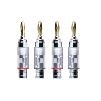   Pro-Ject Connect it LS S - banándugó készlet (2 piros/2 fekete)