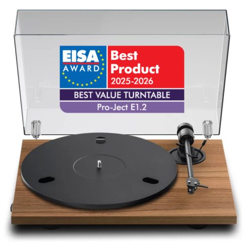 Pro-Ject E1.2 - EISA DÍJAS Plug & Play lemezjátszó - DIÓ