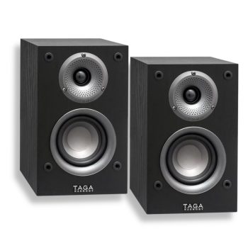   TAGA HARMONY TAV-807S HÁTTÉRSUGÁRZÓ POLC HANGFAL PÁR - FEKETE