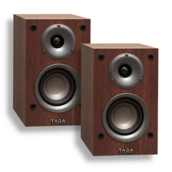   TAGA HARMONY TAV-807S HÁTTÉRSUGÁRZÓ POLC HANGFAL PÁR - DIÓ