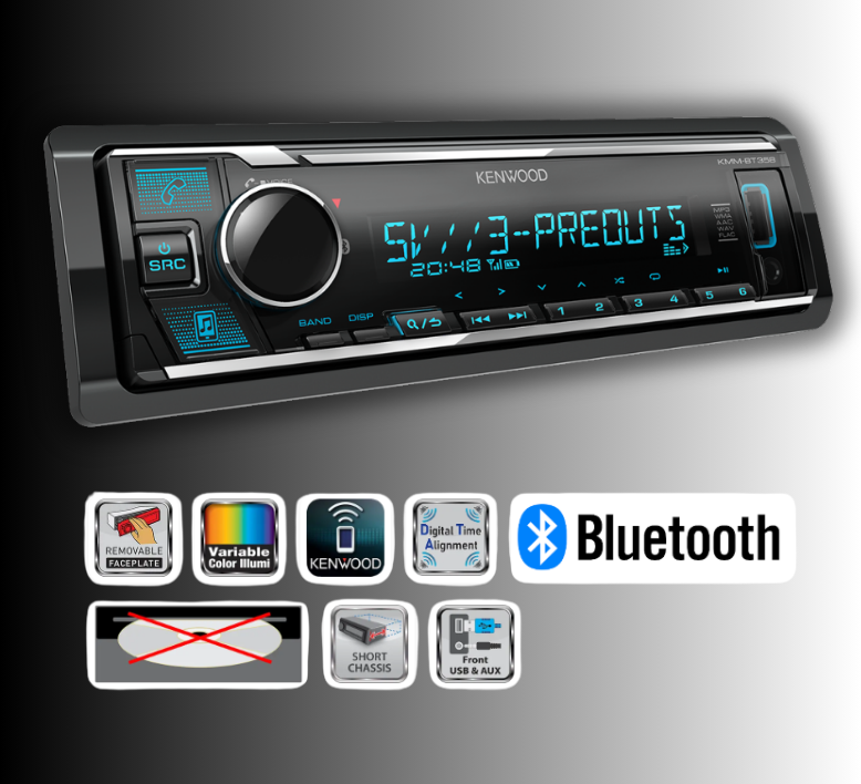 Kenwood KMM-BT358 – Bluetooth autórádió kompromisszumok nélkül