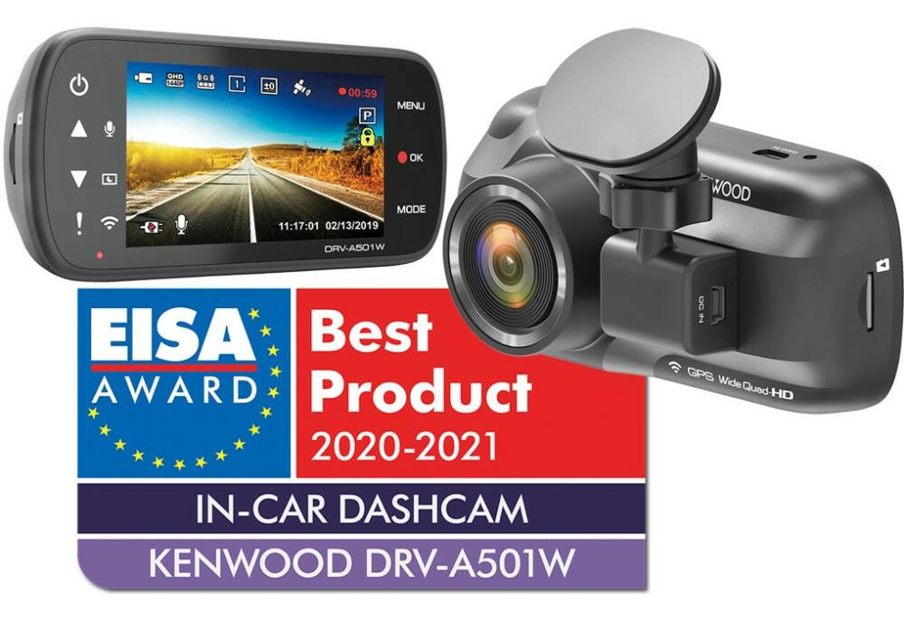 KENWOOD DRV-A501W EISA díjas menetrögzítő kamera